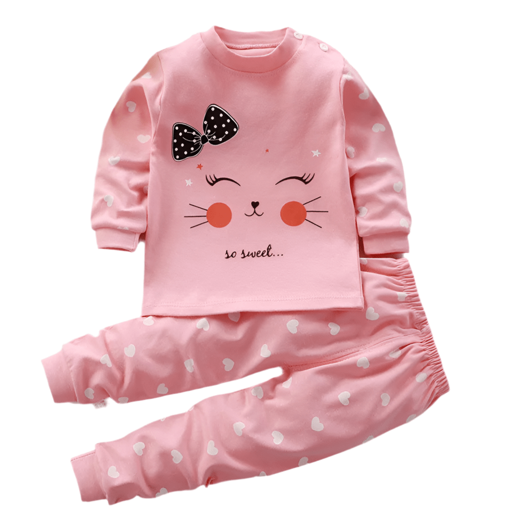 Sleepwear Pajamas For Girls and  Boys Long Sleeve Tops+Pants - Masuh best bargains 