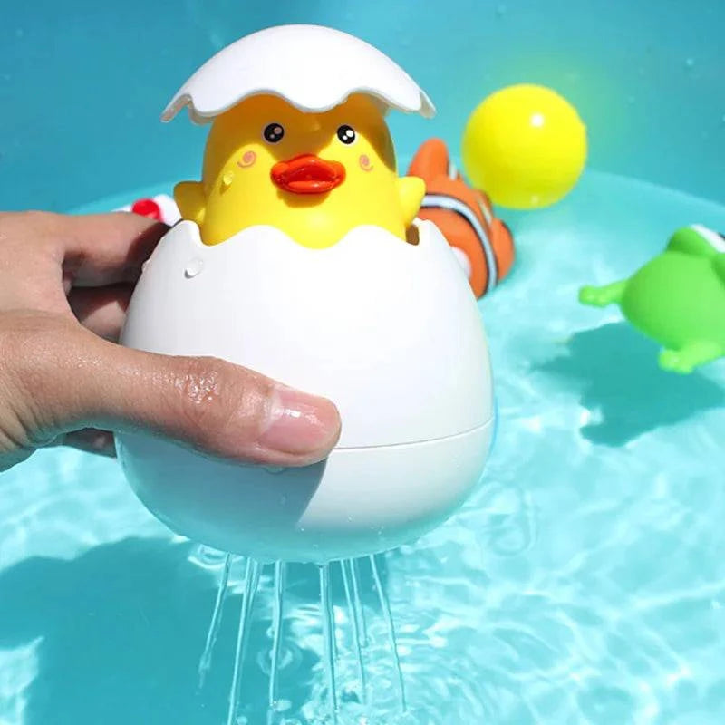 Baby Bathing Toy Kids Cute Duck Penguin Egg Water Spray Sprinkler Bathroom Sprinkling Shower - Masuh best bargains 