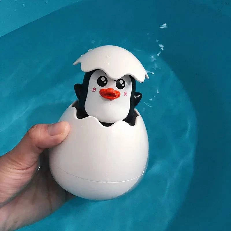 Baby Bathing Toy Kids Cute Duck Penguin Egg Water Spray Sprinkler Bathroom Sprinkling Shower - Masuh best bargains 