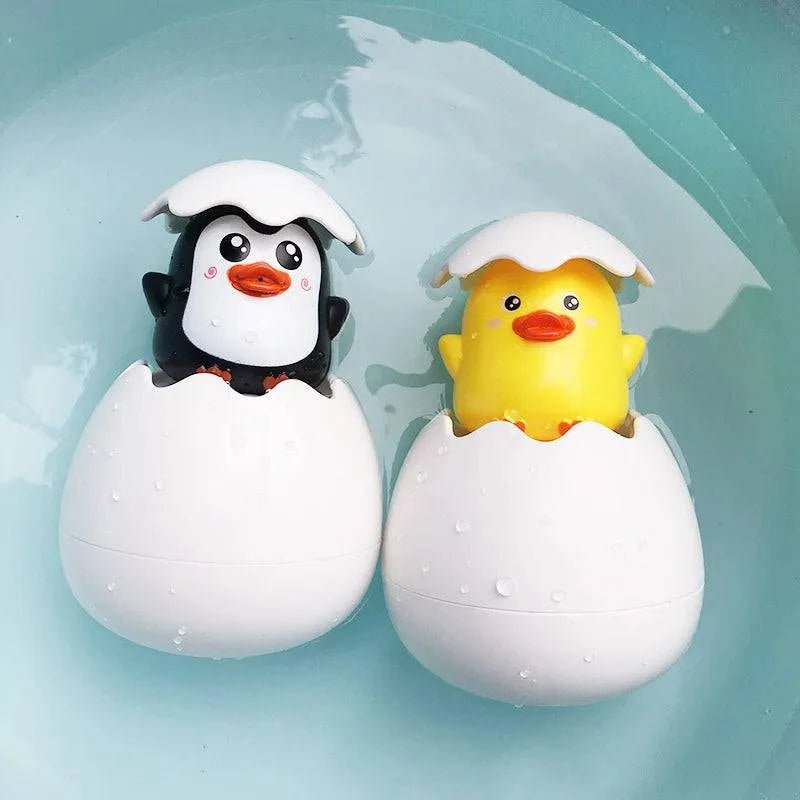 Baby Bathing Toy Kids Cute Duck Penguin Egg Water Spray Sprinkler Bathroom Sprinkling Shower - Masuh best bargains 