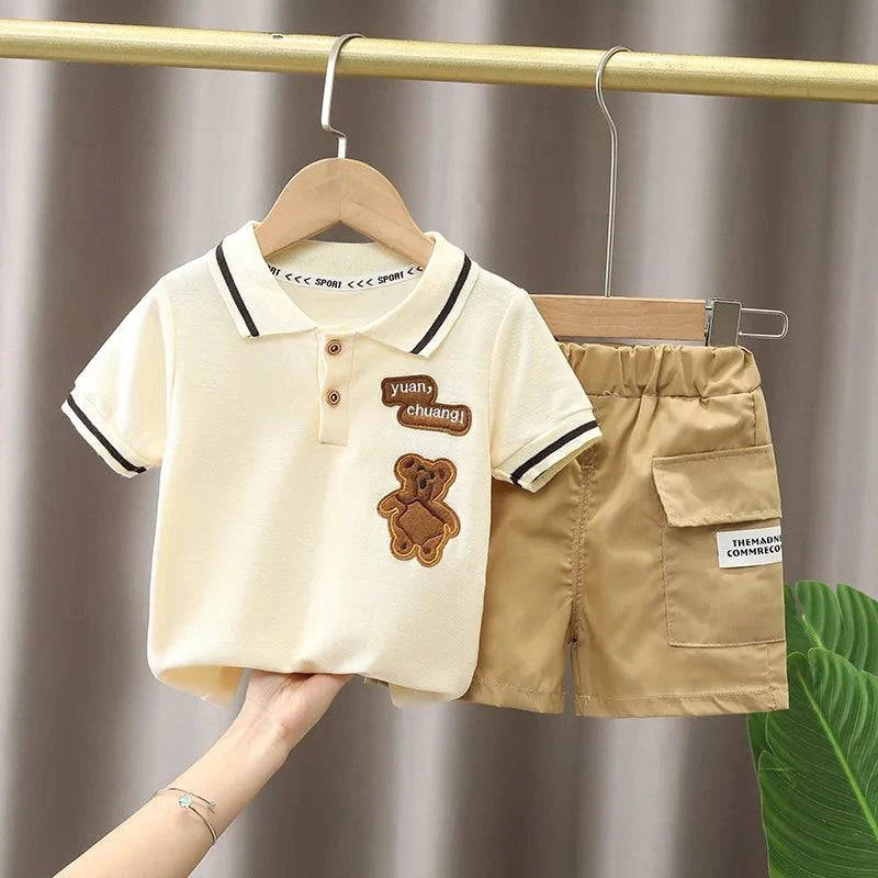 Baby Boy Clothes Set T-shirt+Shorts Kids Boy Summer Clothing Set - Masuh best bargains 