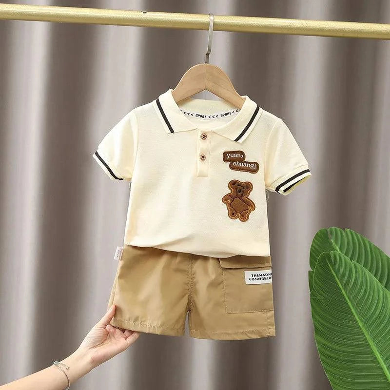 Baby Boy Clothes Set T-shirt+Shorts Kids Boy Summer Clothing Set - Masuh best bargains 