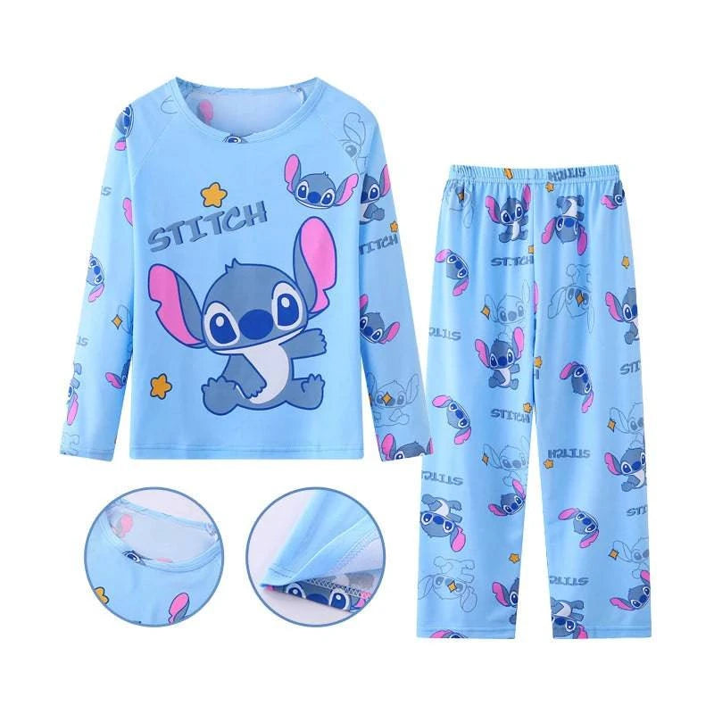 Children's Clothing Sets Stitch Boy Sleepwear Long sleeved pants Clothes Kids Pajamas Set Baby Girls Pyjamas - Masuh best bargains 