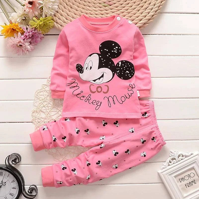 Cotton Baby Girl Sleepwear Suits  Underclothes 2pcs Kids Clothes Pajamas - Masuh best bargains 