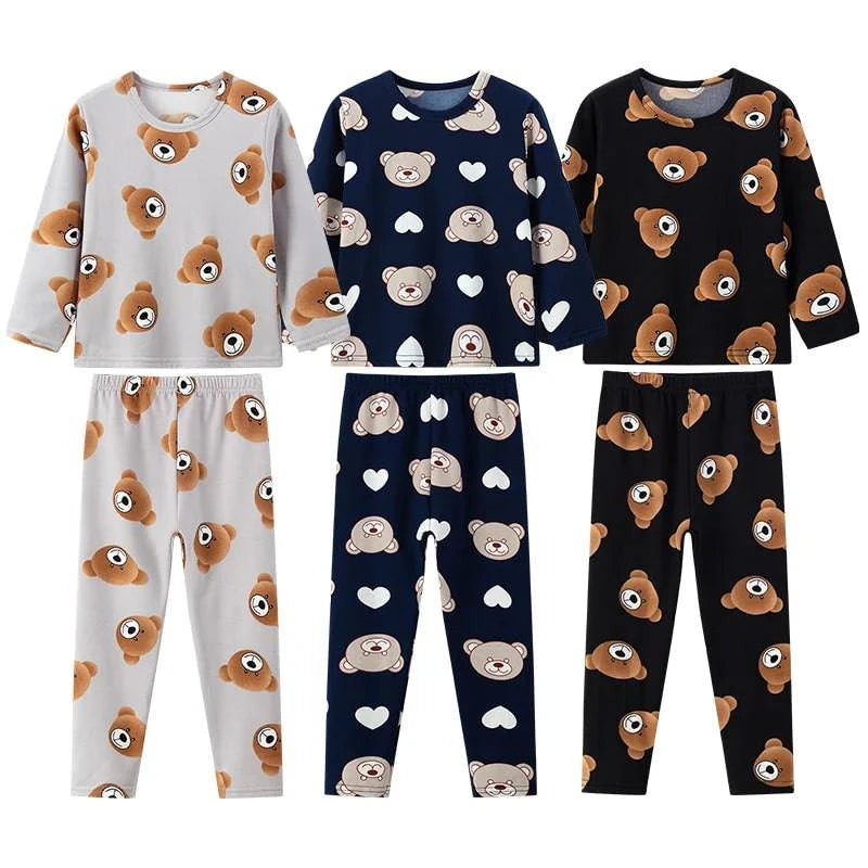 2-piece autumn children's long-sleeved trousers suit boy and girls pajama - Masuh best bargains 