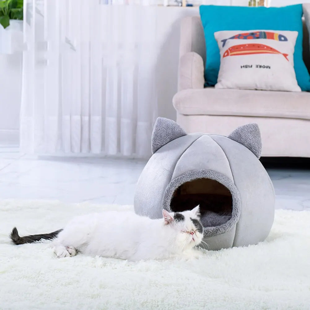 Pet Tent Cave Bed for Cats Small Dogs Self-Warming Cat Tent Bed Cat Hut Comfortable Pet Sleeping Bed - Masuh best bargains 