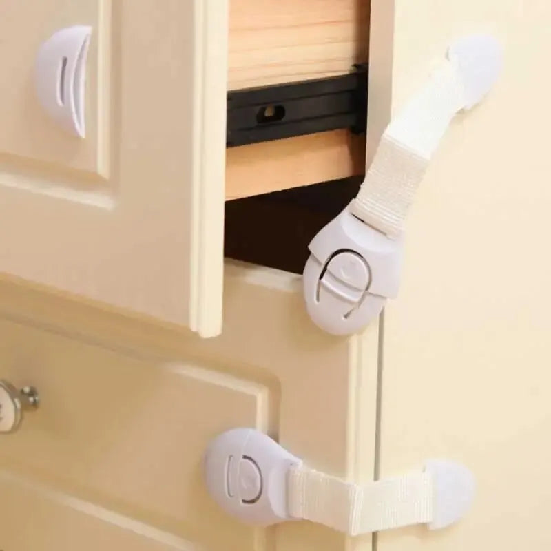 10PCS Baby Safety Lock Drawer Lock Multi-functional Child Anti-pinch Safety Lock Toilet Latch Safety Products - Masuh best bargains 