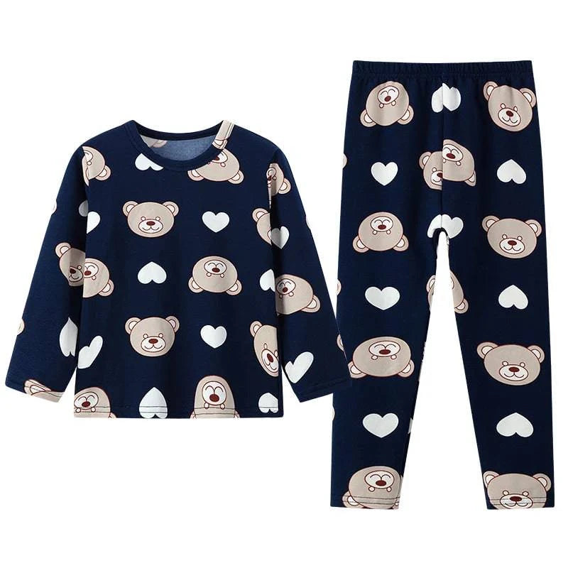 2-piece autumn children's long-sleeved trousers suit boy and girls pajama - Masuh best bargains 