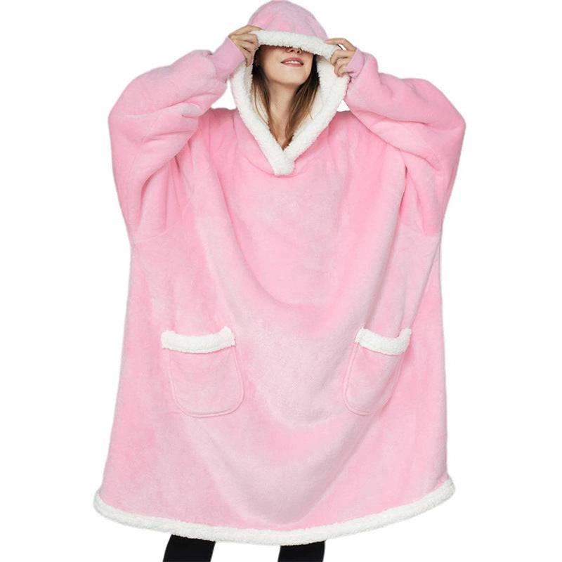 Winter wearable Blanket Winter Warm Home Clothes Women Men Oversized Pullover With Pockets - Masuh best bargains 