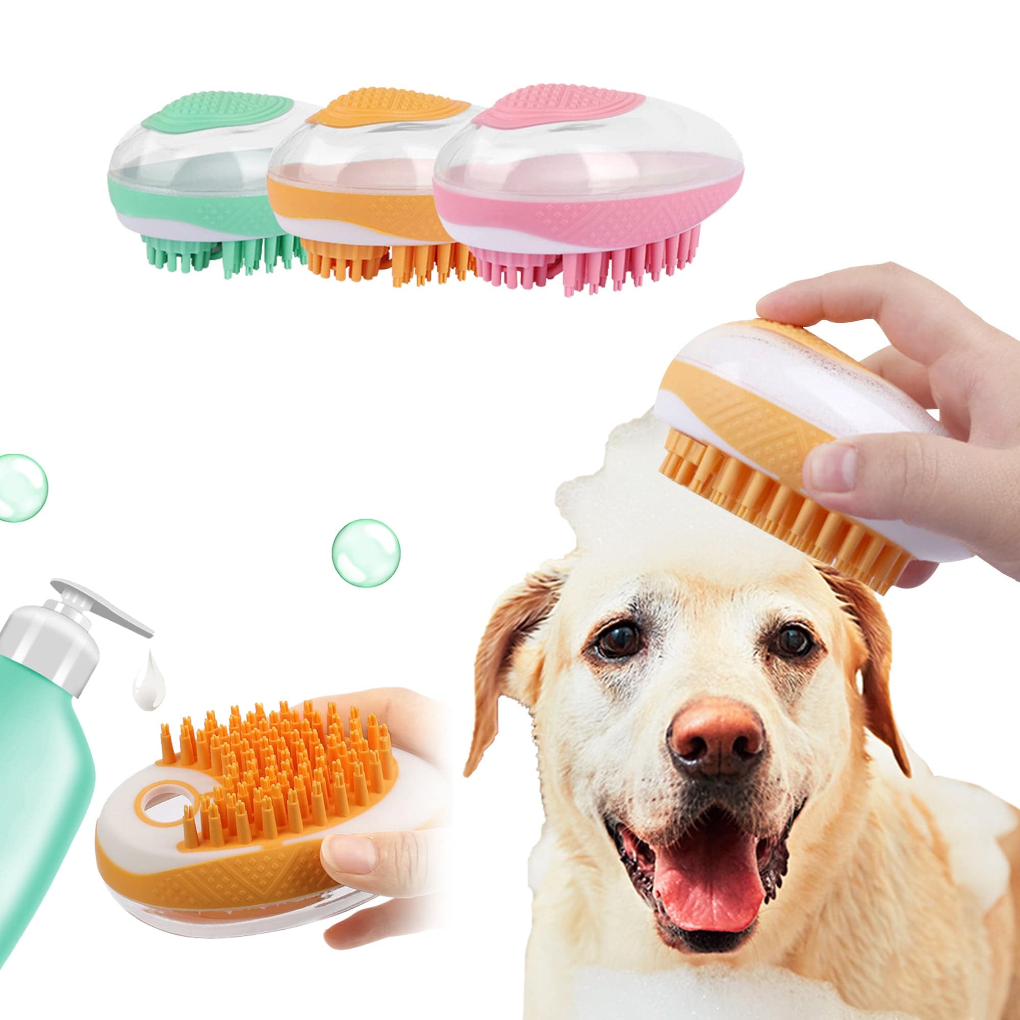 Dog Cat Bath Brush 2-in-1 - Masuh best bargains 